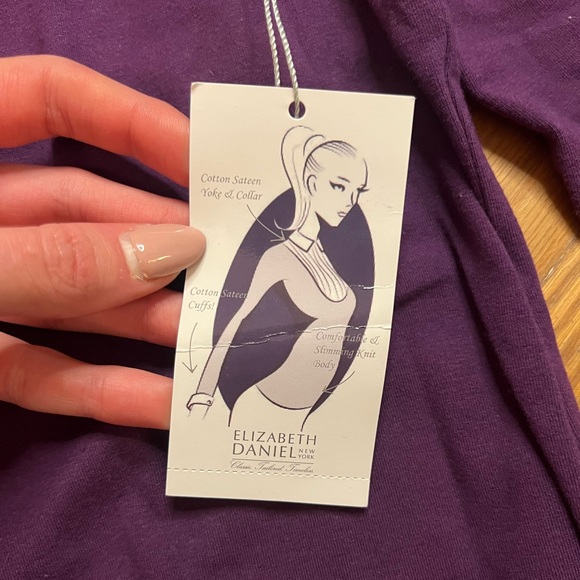 Elizabeth Daniel "The Ruffle" Plum Purple Long-Sleeved Blouse - Picture 5 of 6